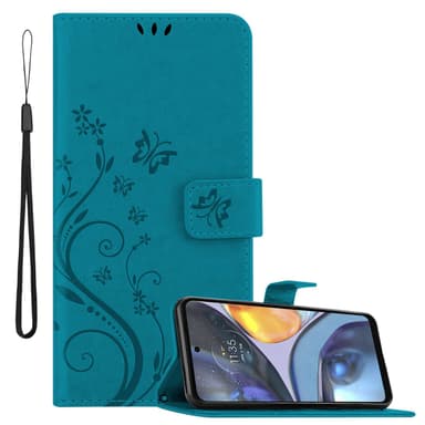 Motorola MOTO G22 Pungetui Cover Case (Blå)