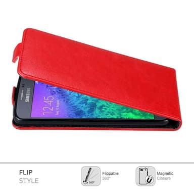 Samsung Galaxy ALPHA Pungetui Flip Cover (Rød)