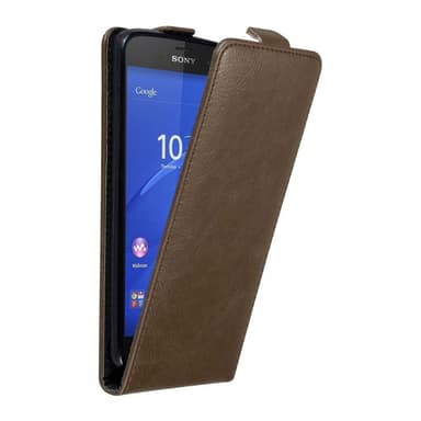 Sony Xperia Z3 COMPACT Pungetui Flip Cover (Brun)