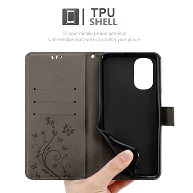 Motorola MOTO G51 5G Pungetui Cover Case (Grå)