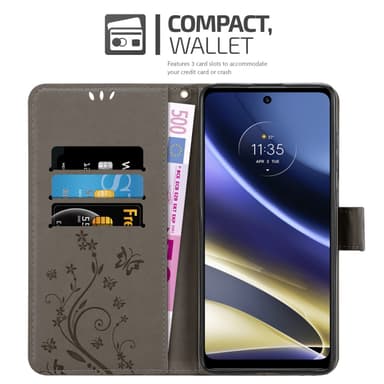 Motorola MOTO G51 5G Pungetui Cover Case (Grå)