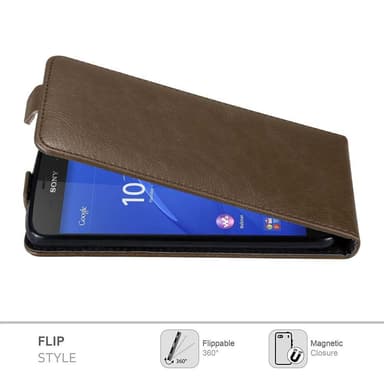 Sony Xperia Z3 COMPACT Pungetui Flip Cover (Brun)