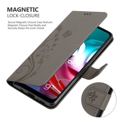 Motorola MOTO G10 / G30 Pungetui Cover Case (Grå)