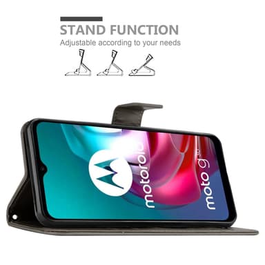 Motorola MOTO G10 / G30 Pungetui Cover Case (Grå)