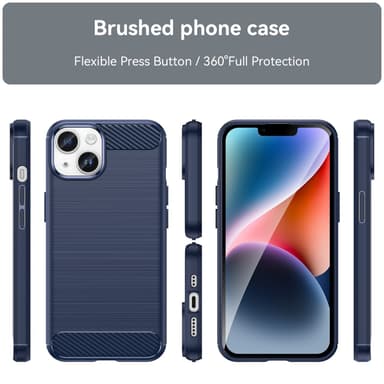 iPhone 14 PLUS Cover TPU Etui (Blå)