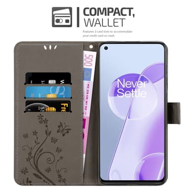 OnePlus 9RT 5G Pungetui Cover Case (Grå)