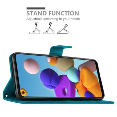 Samsung Galaxy A21s Pungetui Cover Case (Blå)
