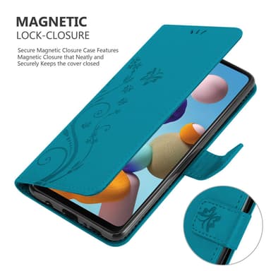 Samsung Galaxy A21s Pungetui Cover Case (Blå)
