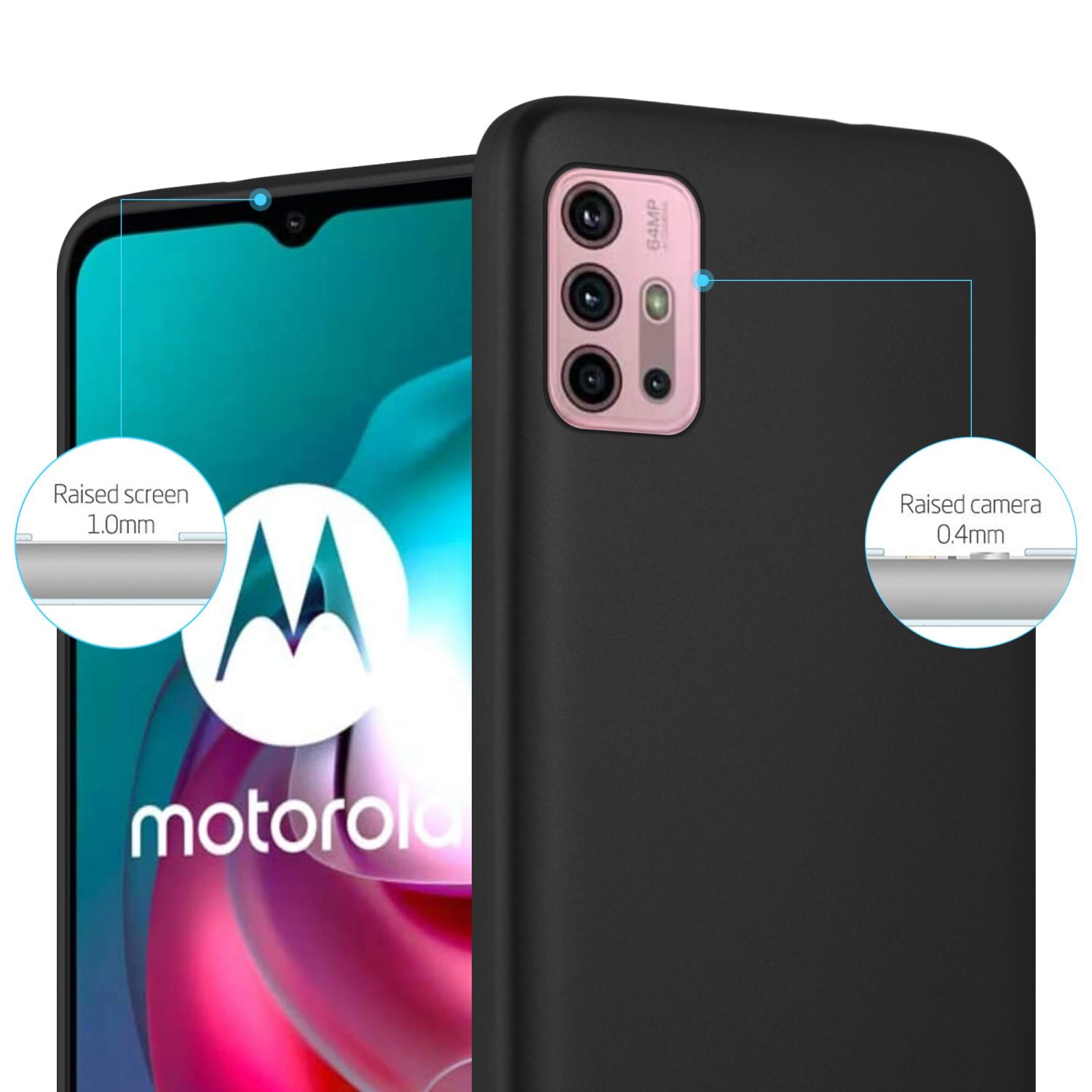 Motorola MOTO G10 / G30 Cover Etui Case (Sort)
