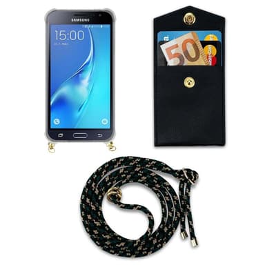 Samsung Galaxy J3 2016 Etui Cover Kæde (Brun)