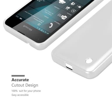 Nokia Lumia 550 Cover Etui Case (Sølv)