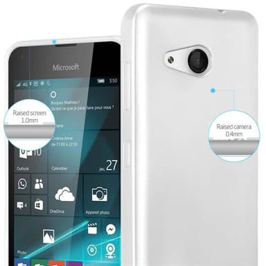 Nokia Lumia 550 Cover Etui Case (Sølv)
