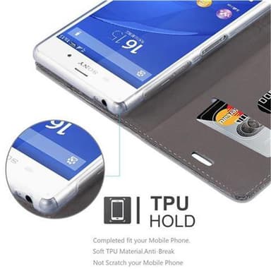 Sony Xperia Z3 Pungetui Cover Case (Grå)