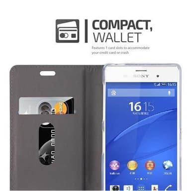 Sony Xperia Z3 Pungetui Cover Case (Grå)
