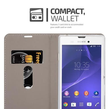 Sony Xperia T3 Pungetui Cover Case (Blå)