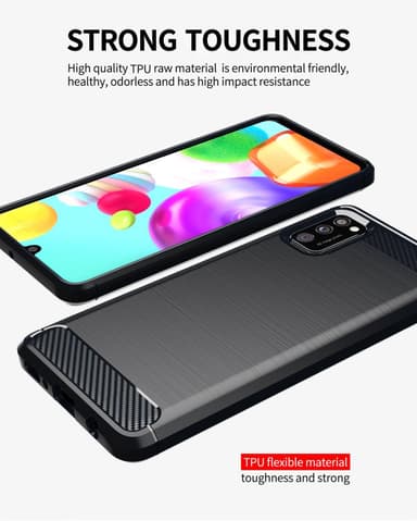 Samsung Galaxy A41 Cover TPU Etui (Sort)