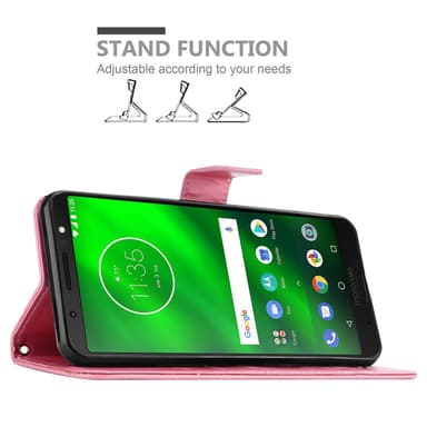 Motorola MOTO G6 PLUS Pungetui Cover Case (Lyserød)