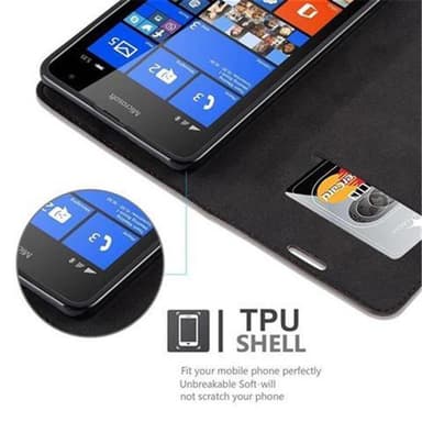 Nokia Lumia 535 Cover Etui Case (Brun)