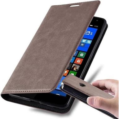 Nokia Lumia 535 Cover Etui Case (Brun)