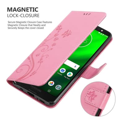 Motorola MOTO G6 PLUS Pungetui Cover Case (Lyserød)