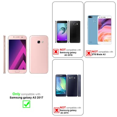 Samsung Galaxy A3 2017 Cover Etui Case (Sølv)