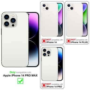 iPhone 14 PRO MAX Pungetui Flip Cover (Sort)