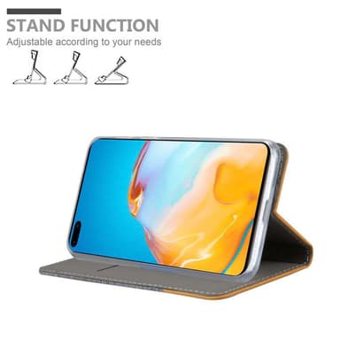 Huawei P40 Pungetui Cover Case (Grå)
