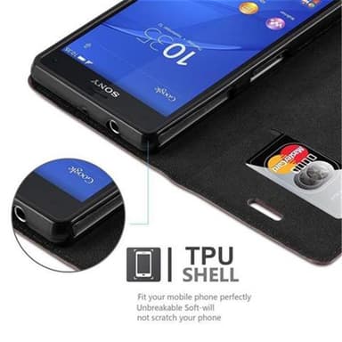 Sony Xperia Z3 COMPACT Cover Etui Case (Brun)