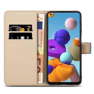 Samsung Galaxy A21s Pungetui Cover Case (Blå)