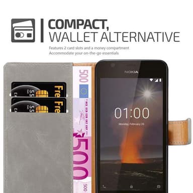 Cover Nokia 1 2018 Etui Case (Brun)