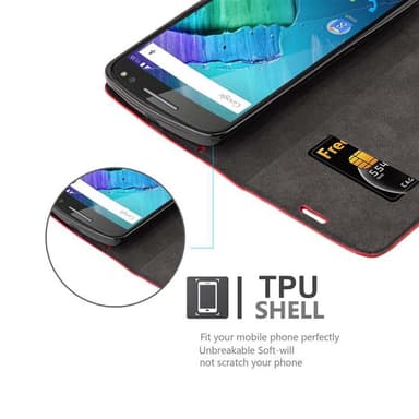 Motorola MOTO X STYLE Cover Etui Case (Rød)