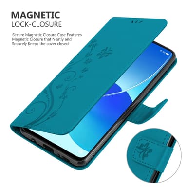 Oppo Reno6 5G Pungetui Cover Case (Blå)