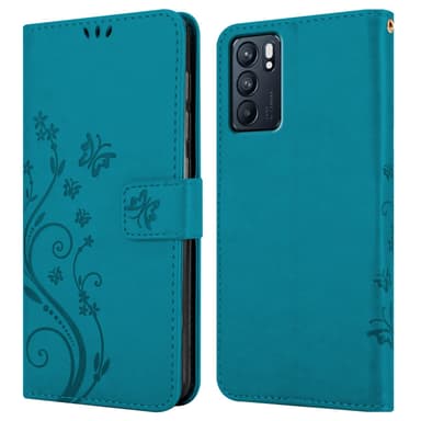 Oppo Reno6 5G Pungetui Cover Case (Blå)