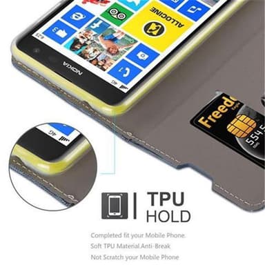 Nokia Lumia 625 Pungetui Cover Case (Blå)