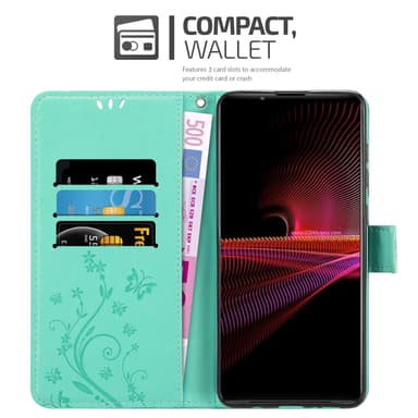 Sony Xperia 1 III Pungetui Cover Case (Turkis)