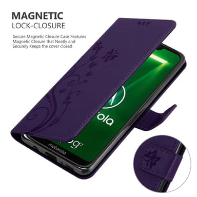 Motorola MOTO G7 POWER Pungetui Cover Case (Lilla)