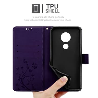 Motorola MOTO G7 POWER Pungetui Cover Case (Lilla)