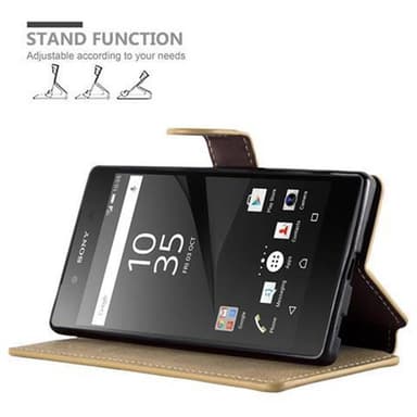 Sony Xperia Z5 Pungetui Cover Case (Brun)