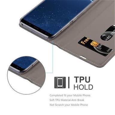 Samsung Galaxy S8 PLUS Pungetui Cover Case (Grå)