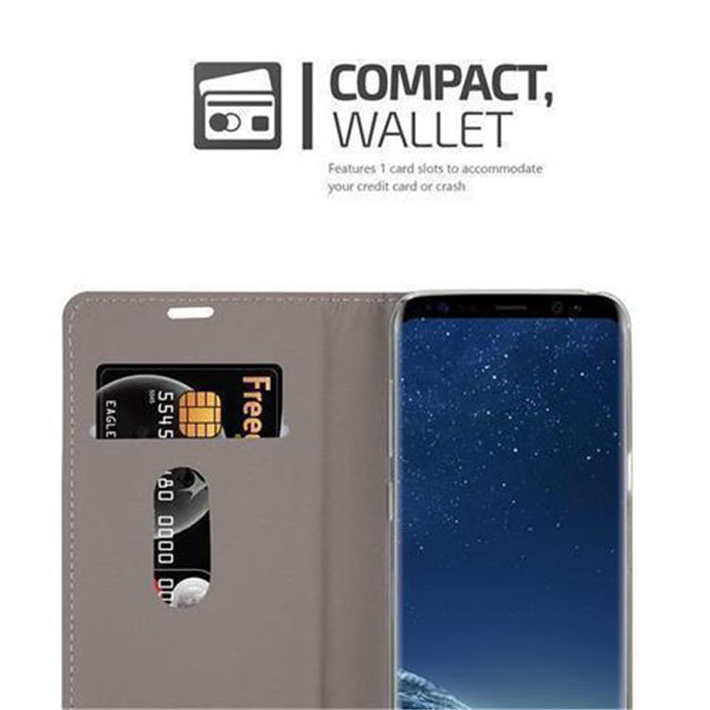 Samsung Galaxy S8 PLUS Pungetui Cover Case (Grå)