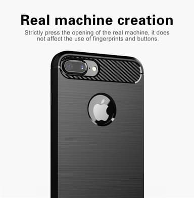 iPhone 7 PLUS / 7S PLUS Cover TPU Etui (Sort)