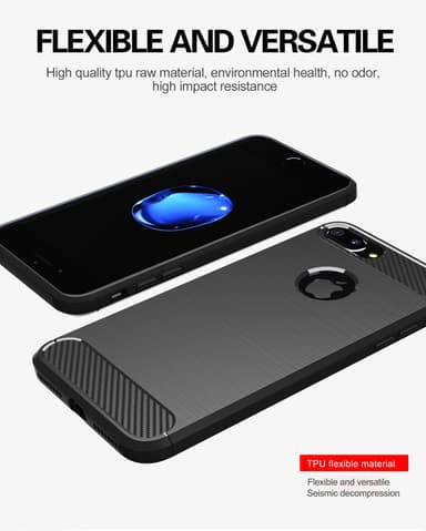 iPhone 7 PLUS / 7S PLUS Cover TPU Etui (Sort)