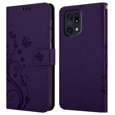 Oppo FIND X5 PRO Pungetui Cover Case (Lilla)