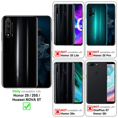 Honor 20 / 20S / Huawei NOVA 5T Cover Etui Case (Sort)