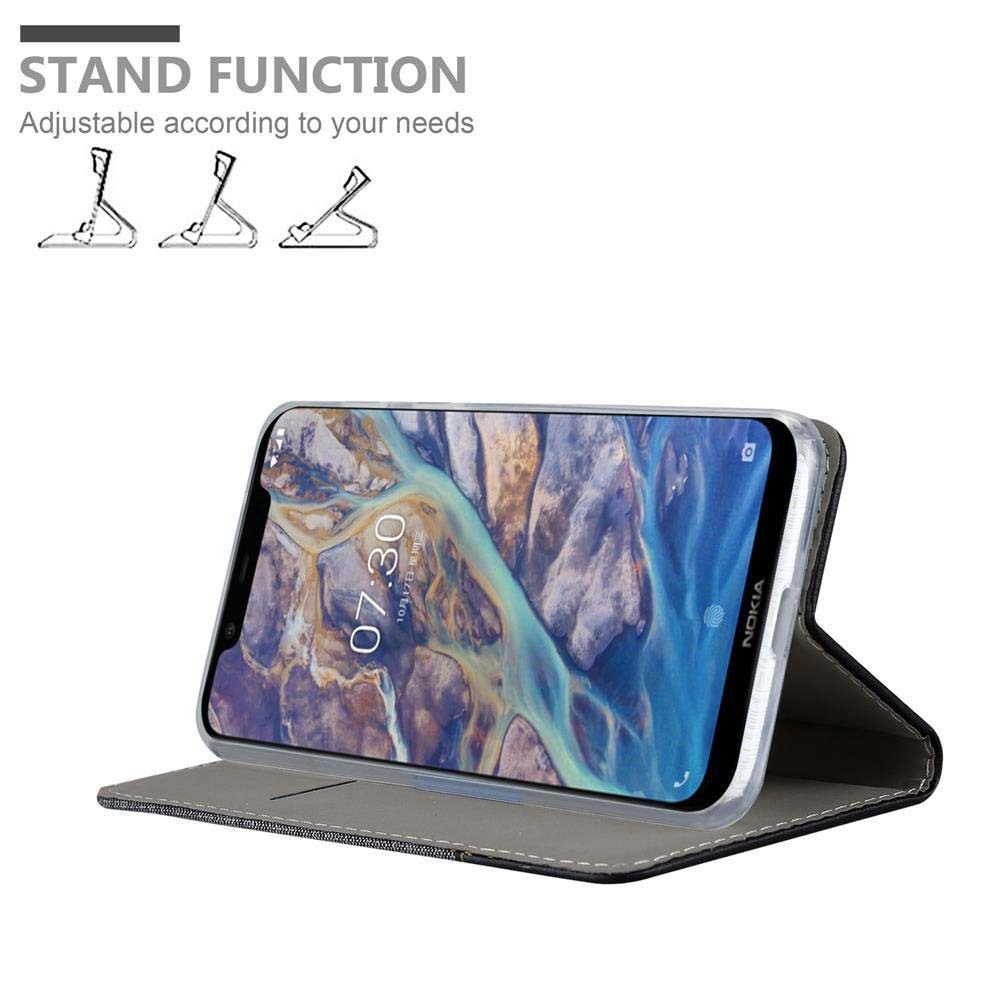 Nokia 7.1 PLUS / X7 Pungetui Cover Case (Grå)