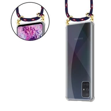 Samsung Galaxy A51 4G / M40s Etui Cover Kæde (Blå)