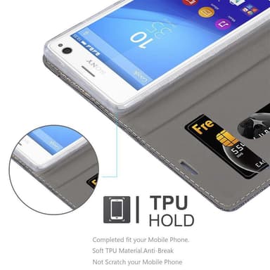 Sony Xperia C4 Pungetui Cover Case (Grå)