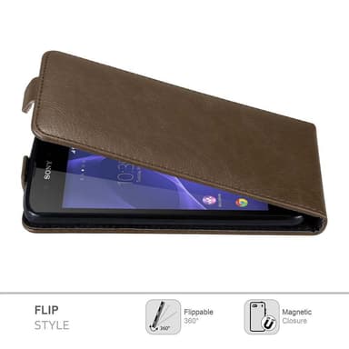 Sony Xperia E3 Pungetui Flip Cover (Brun)