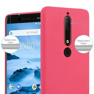 Cover Nokia 6.1 Etui Case (Rød)