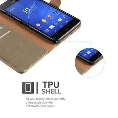 Cover Sony Xperia Z3 Etui Case (Brun)
